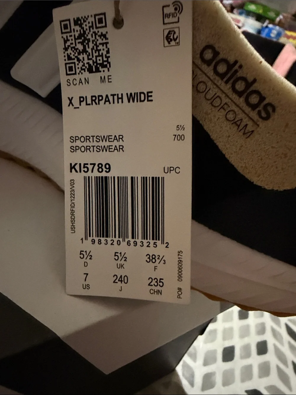 adidas kids Black and White Running Sneakers